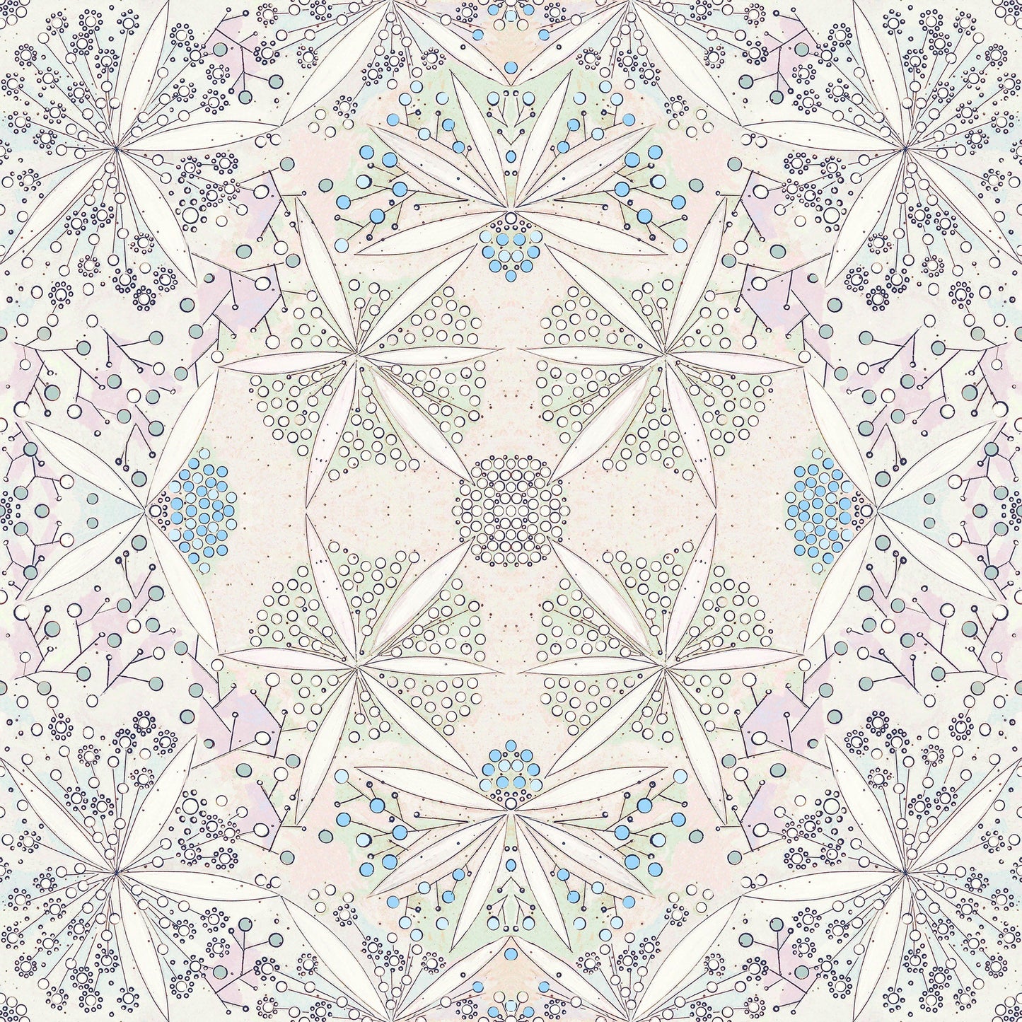 Bloomful Geometry in Powder Blue