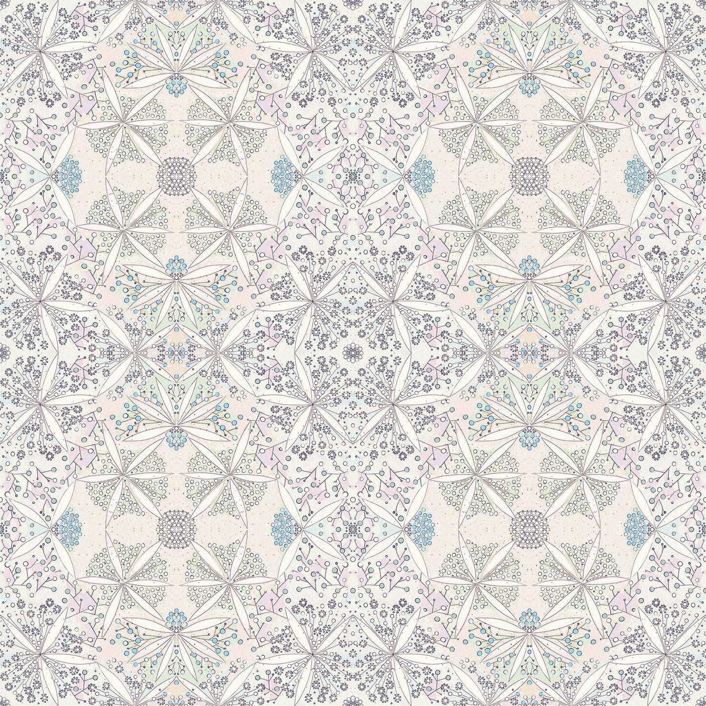 Bloomful Geometry in Powder Blue