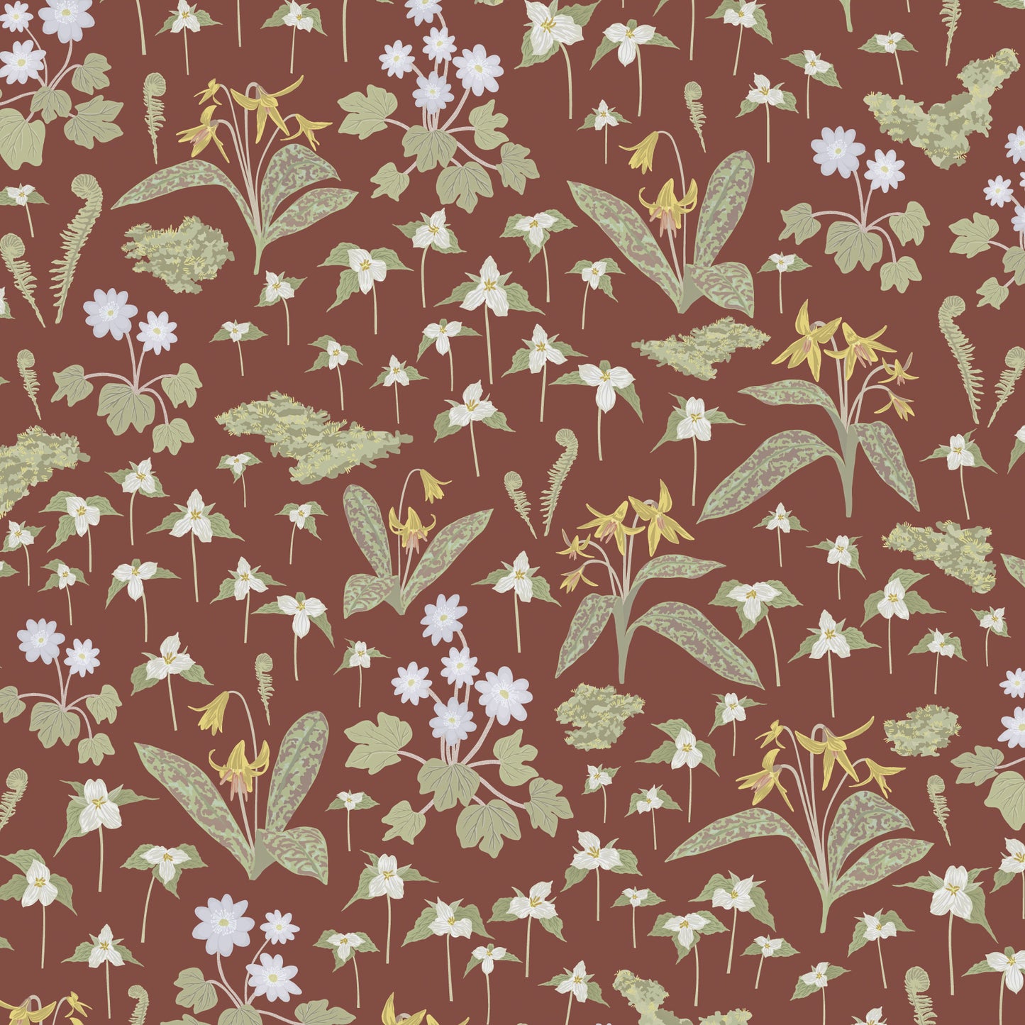 Forest Blooms in Oxblood