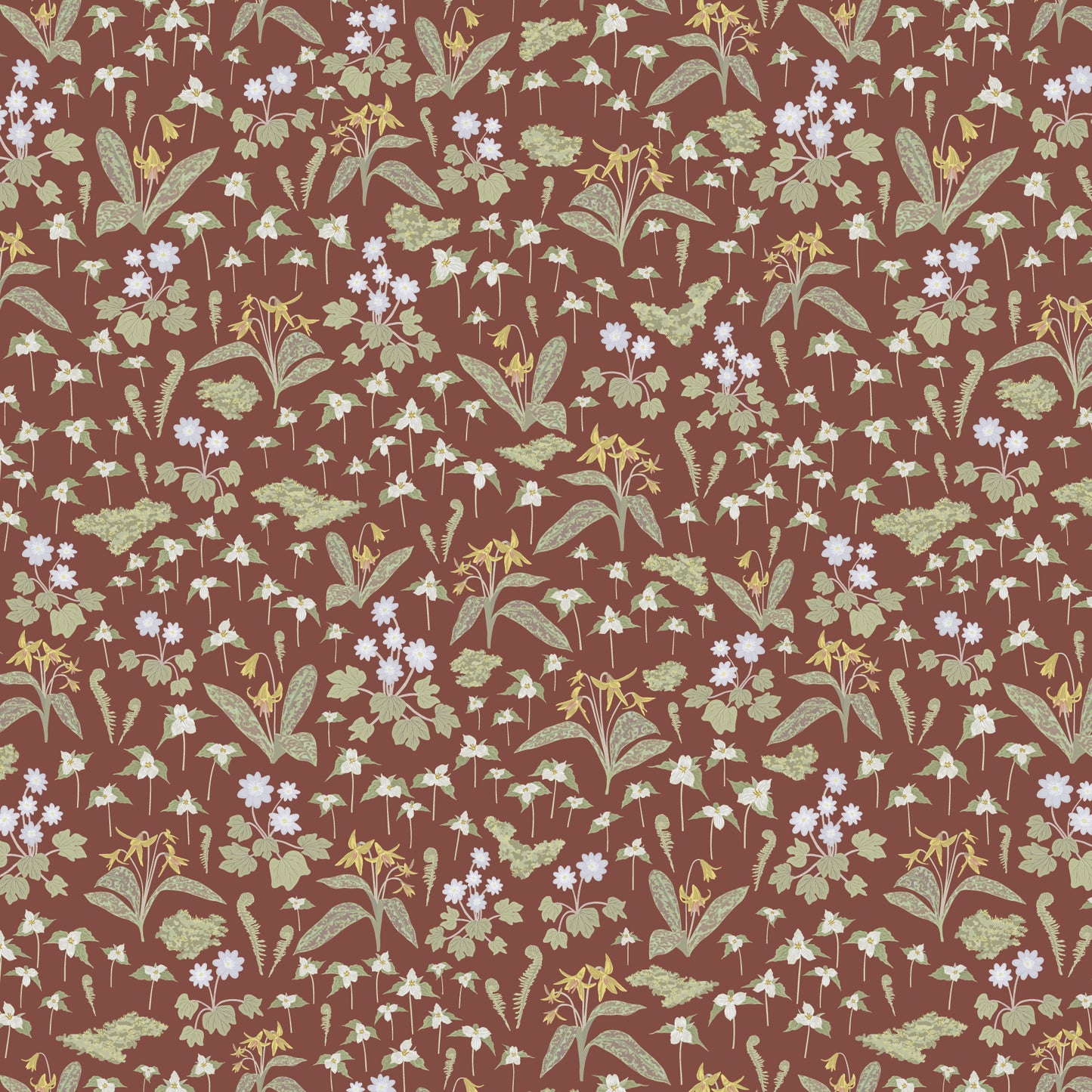Forest Blooms in Oxblood