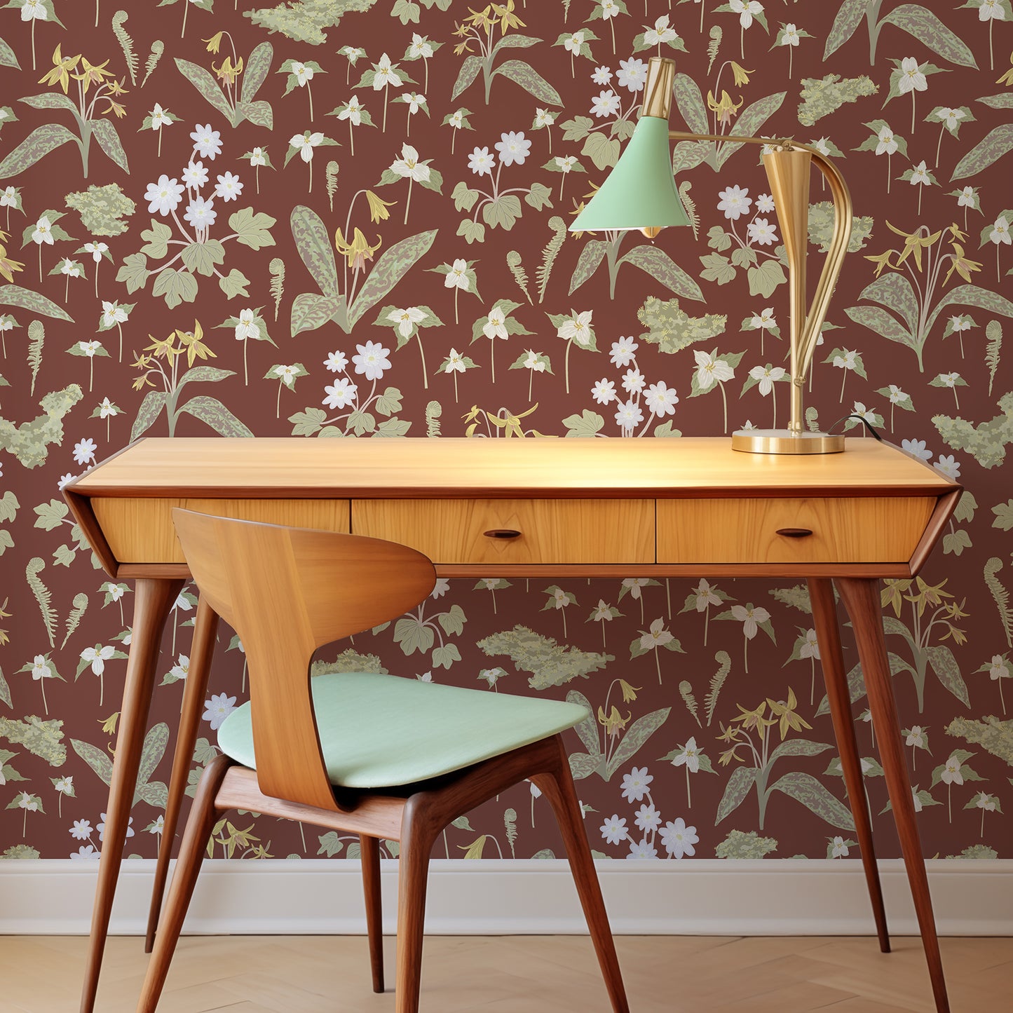 Forest Blooms in Oxblood