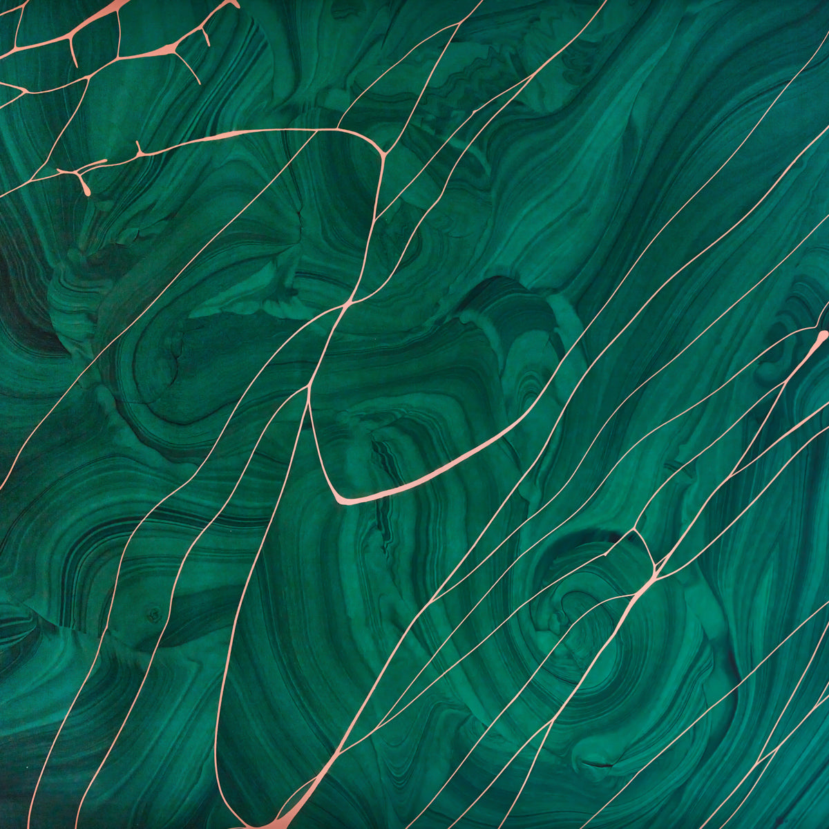 Fracture in Malachite on Chrome