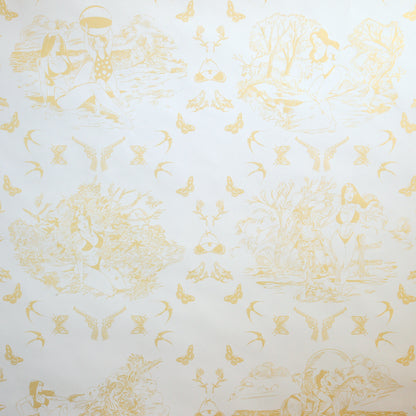 Sassy Toile in Pearl Gold on Ivory