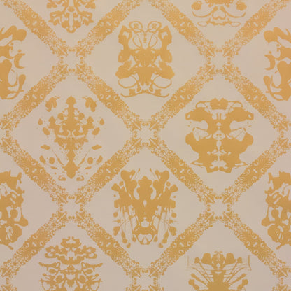 Rorschach in Golden Peach on Linen