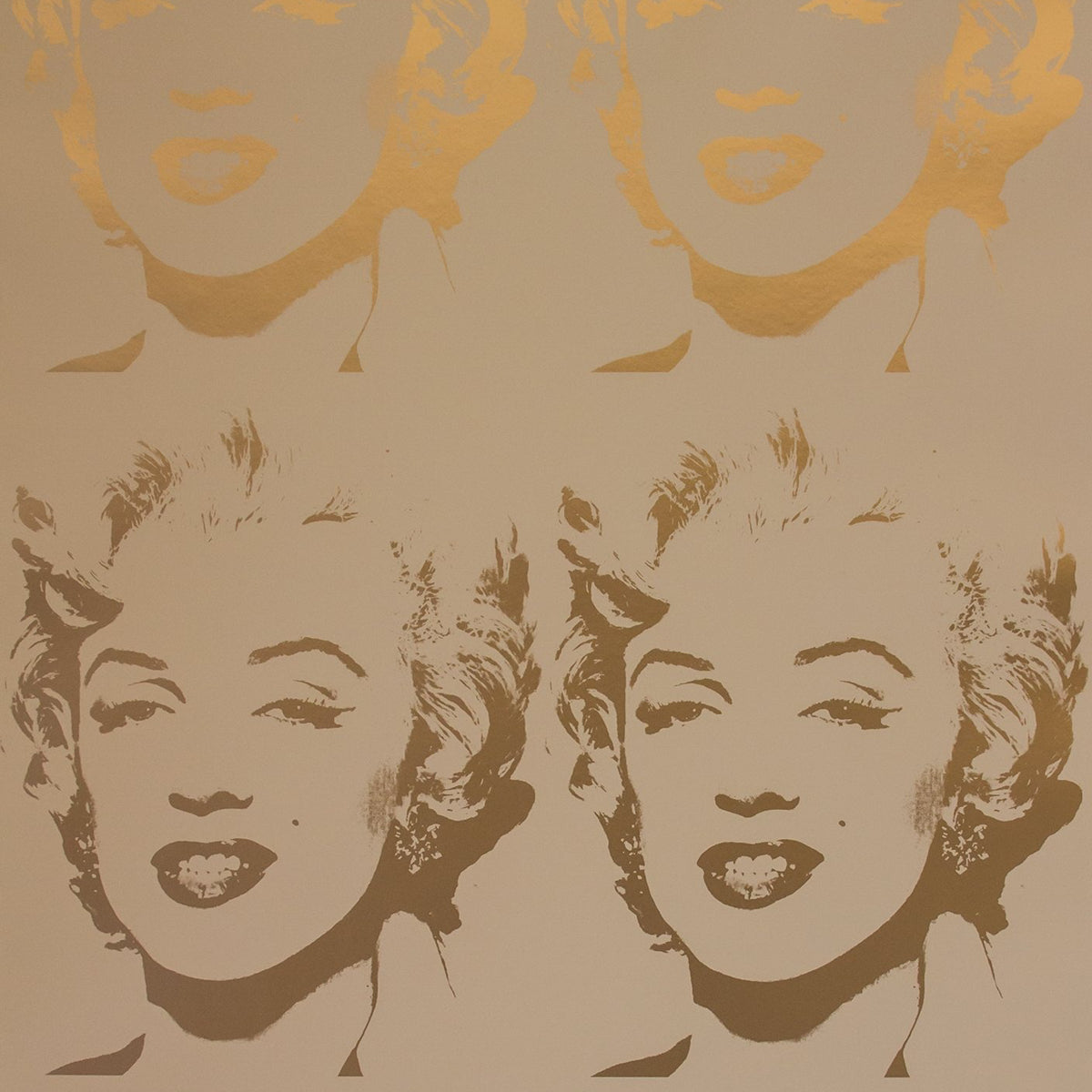 Marilyn Reversal in Sandshell on Matte Gold