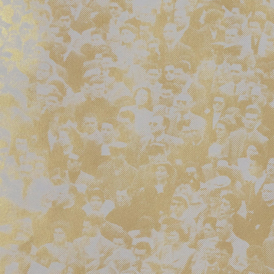 Crowd (Where's Warhol) in Pearl Gold on Ivory