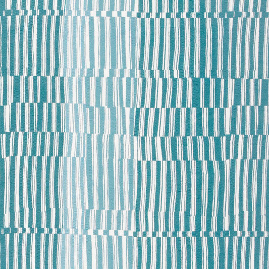 Tattered Stripe in Misty Blue Textile