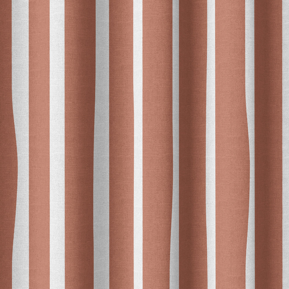 Wide Stripe in Coral Spice Textile