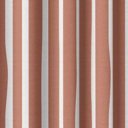 Wide Stripe in Coral Spice Textile