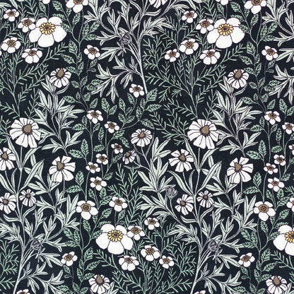 Feverfew in Midnight Textile