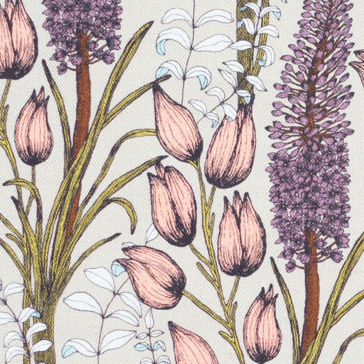 Foxtail Lily in Taupe Textile