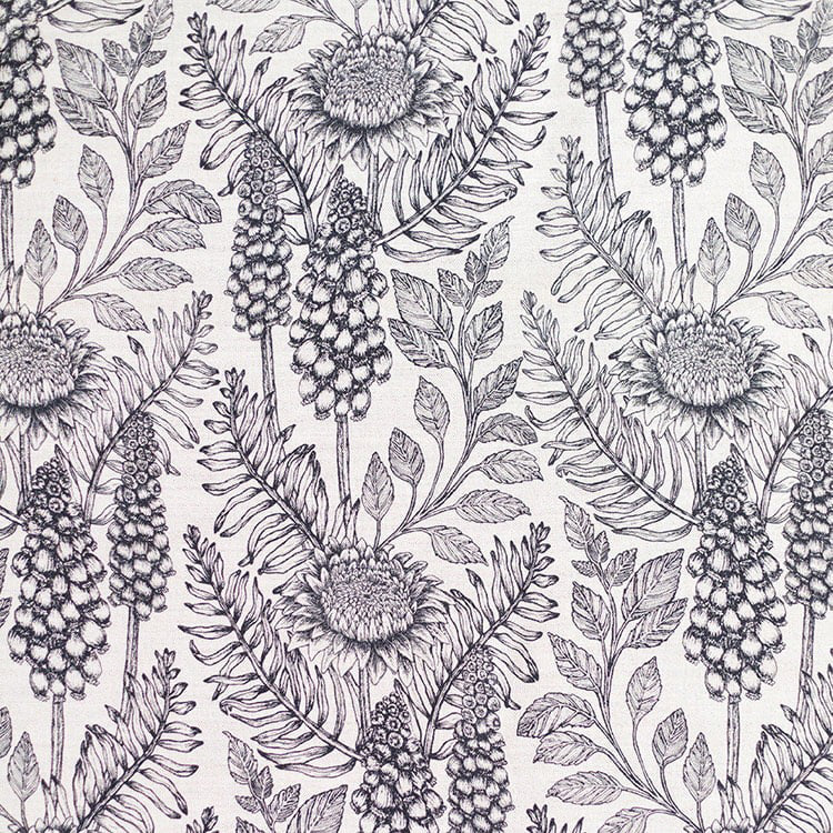 Muscari in Coal Ecru Textile