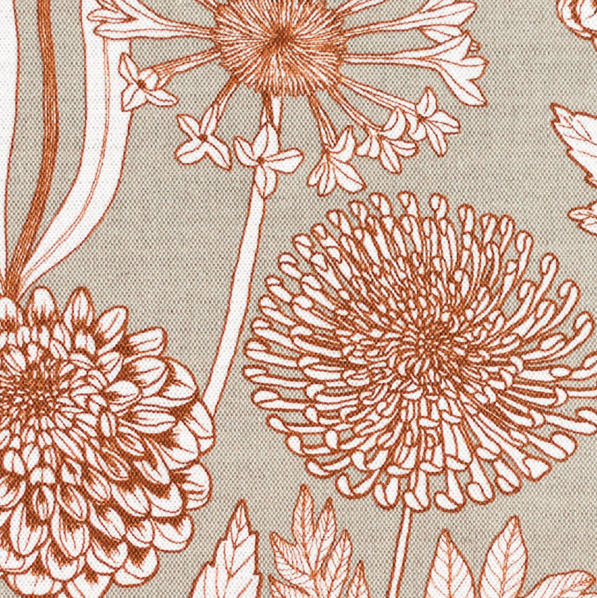 Wild Garden in Slate Ecru Textile