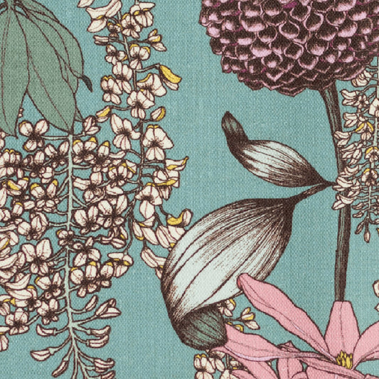 Laburnum in Teal Textile