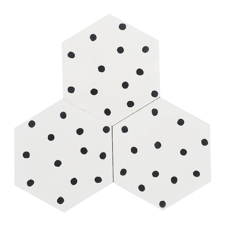 Dotty Hex Cement Tile