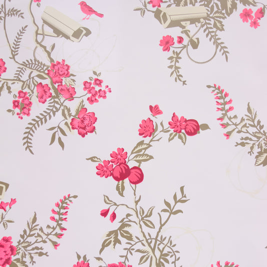 Vigilant Floral in Ether Bunny on Linen