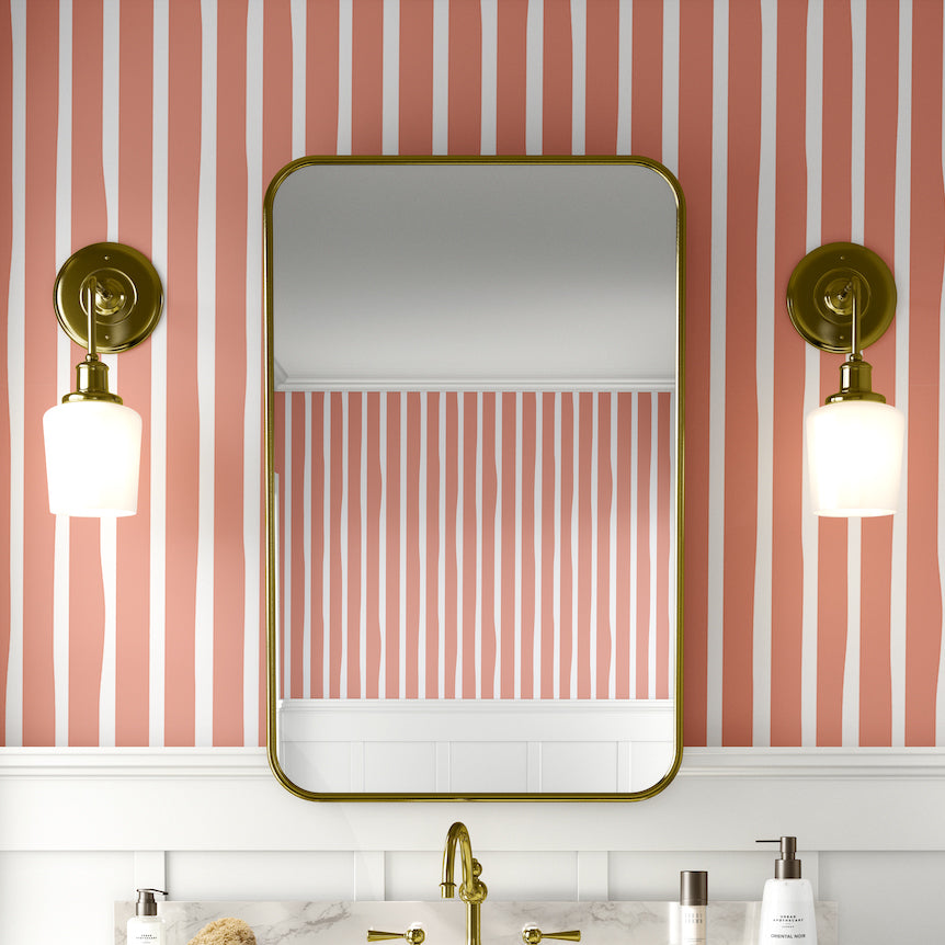 Wide Stripe in Coral Spice