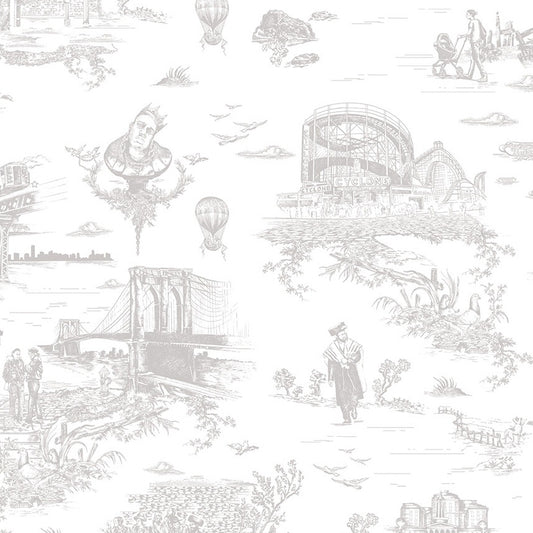 Brooklyn Toile in Pigeon