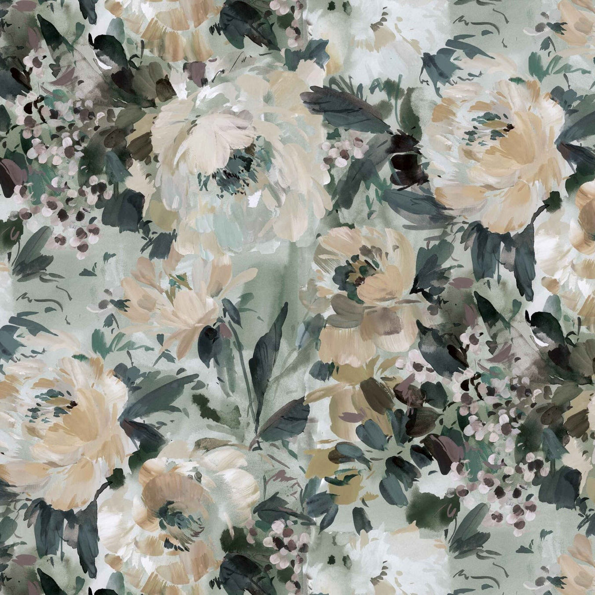 Peonia in Sage Textile