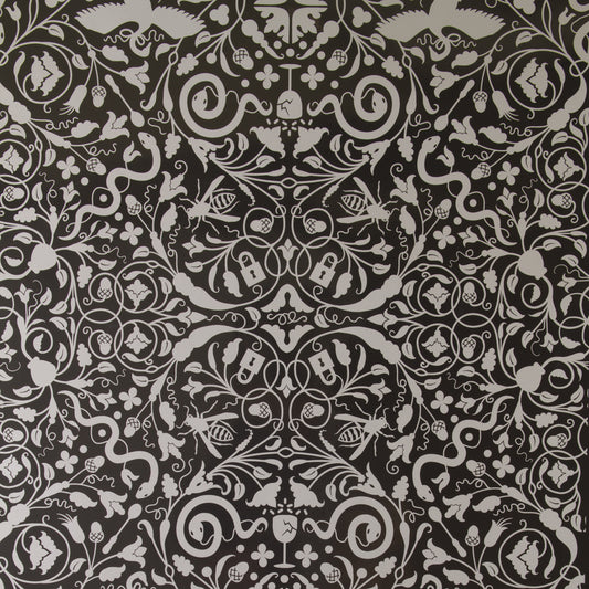 Secret Garden in Graphite on Black