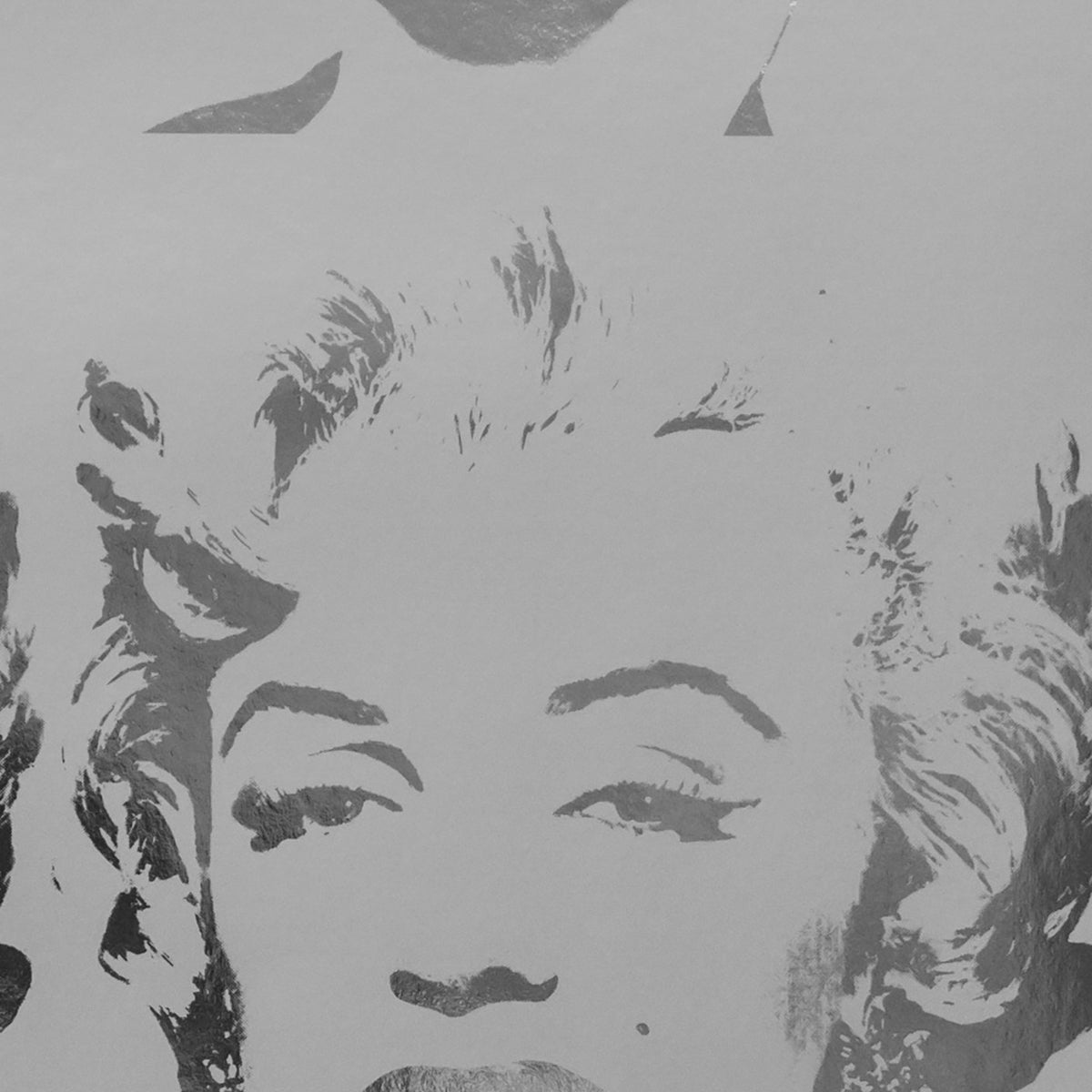 Marilyn Reversal in Silver on Chrome