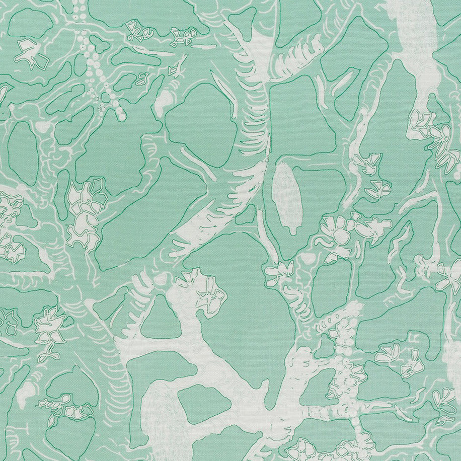 60 Oaks in Seafoam Textile