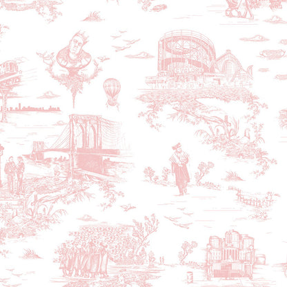 Brooklyn Toile in Flamingo