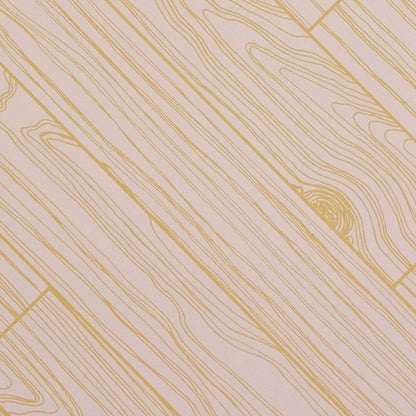 Knot Wood in Pale Gold on Blush