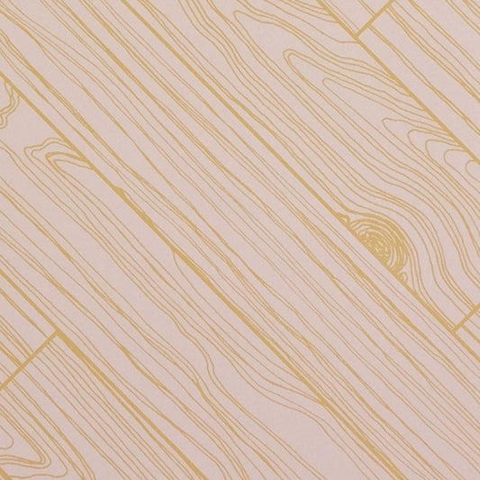 Knot Wood in Pale Gold on Blush