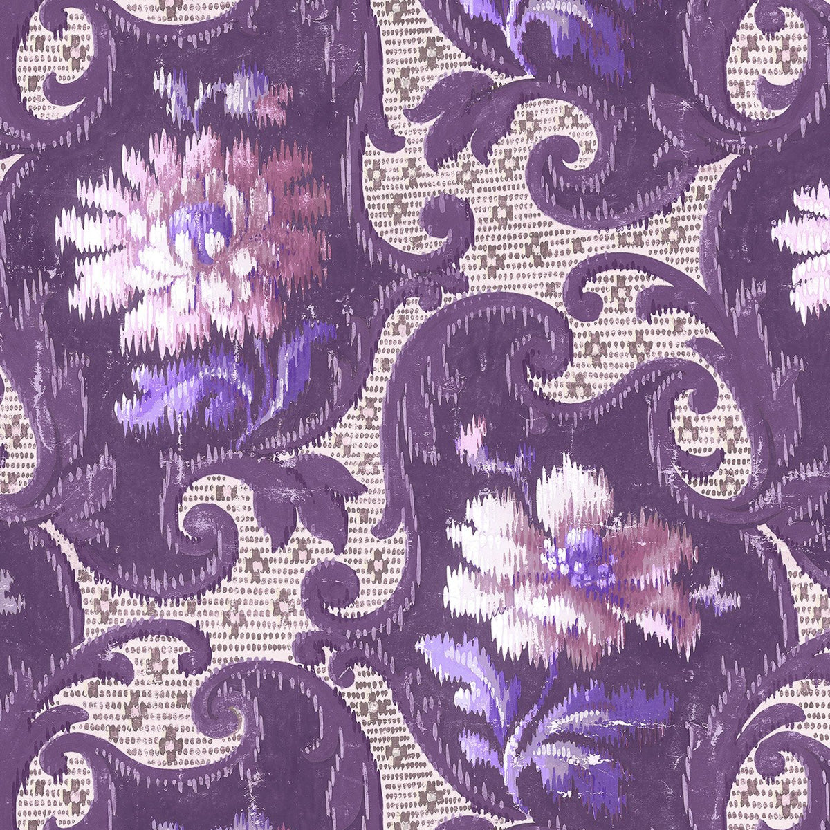 Ikant in Orchid on Pearl Linen