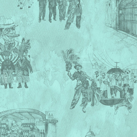 New Orleans Toile: Backstreets in Patina