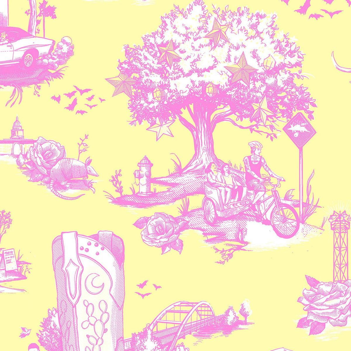 Austin Toile in Pink Lemonade