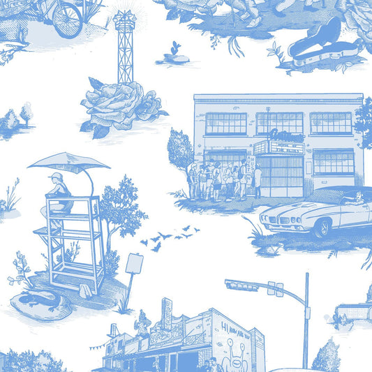 Austin Toile in Sky Blue