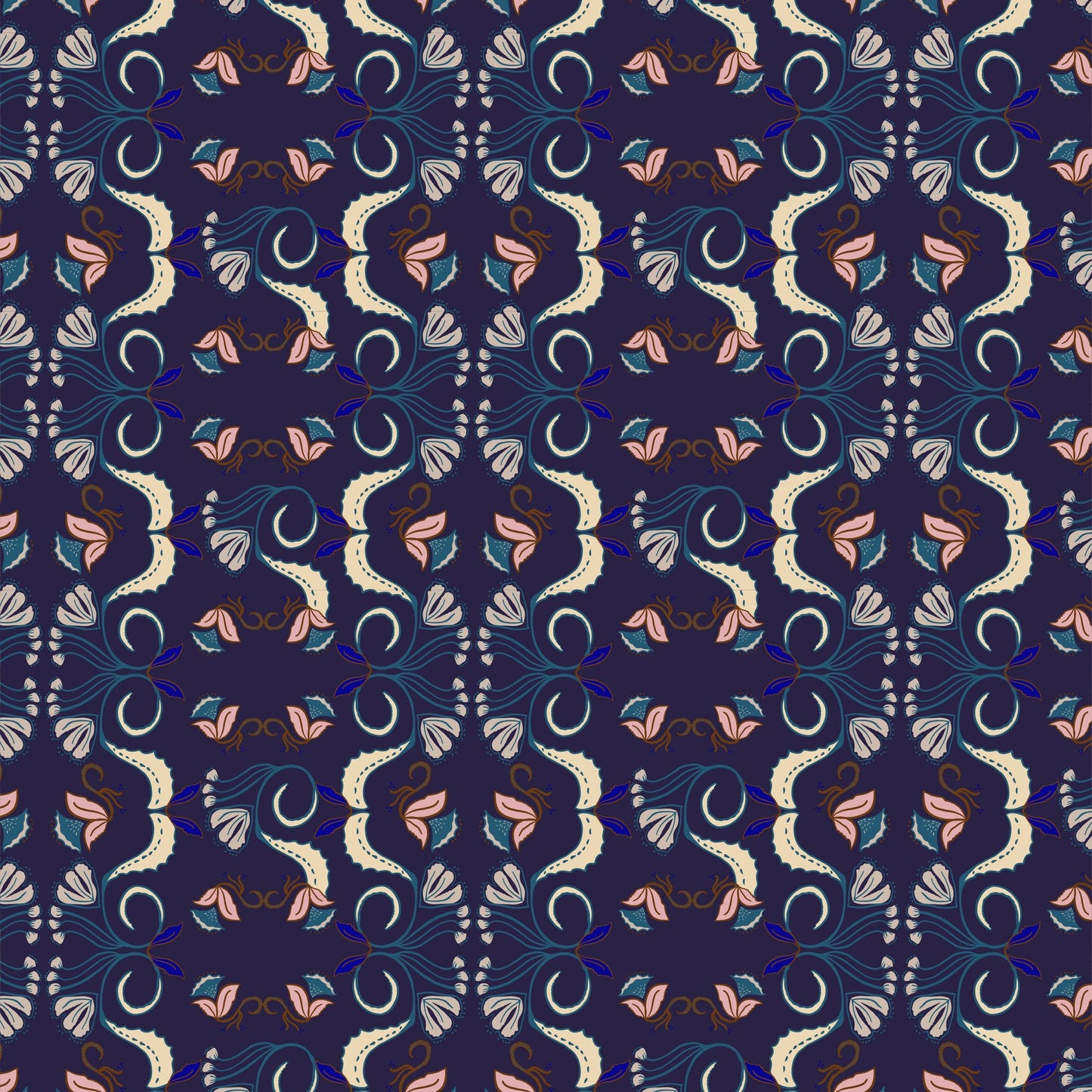 Bells in Blue Textile