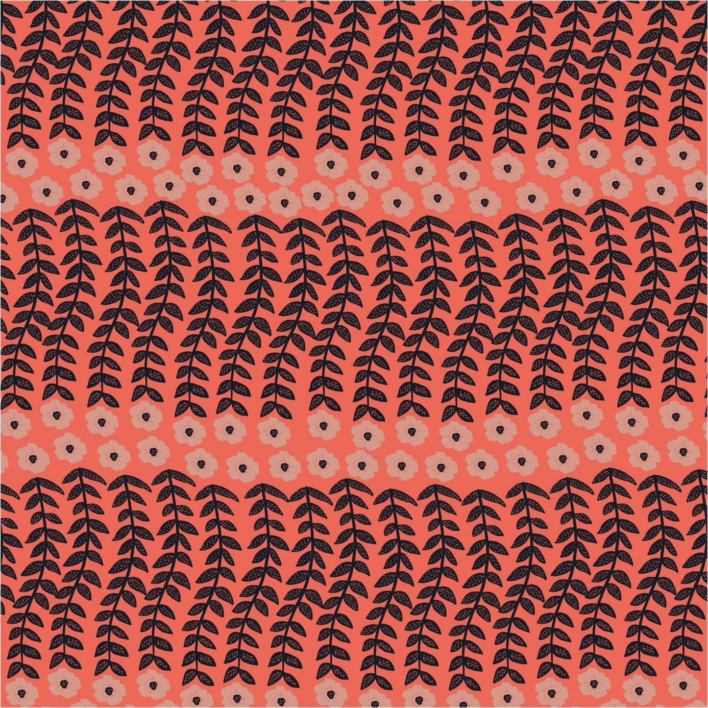 Carnation in Coral Textile