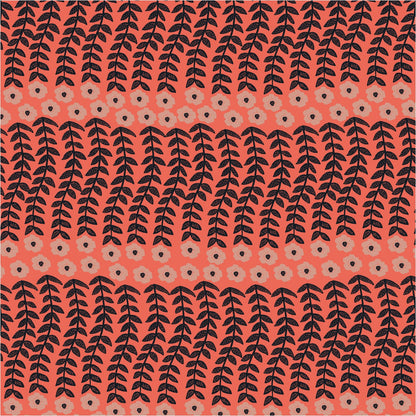 Carnation in Coral Textile