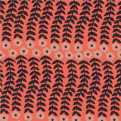 Carnation in Coral Textile