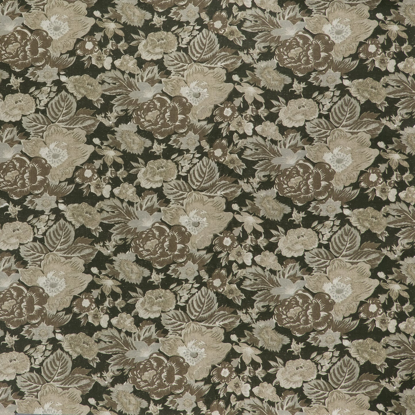 Summer Palace in Black Sesame Textile