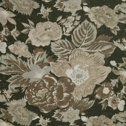 Summer Palace in Black Sesame Textile