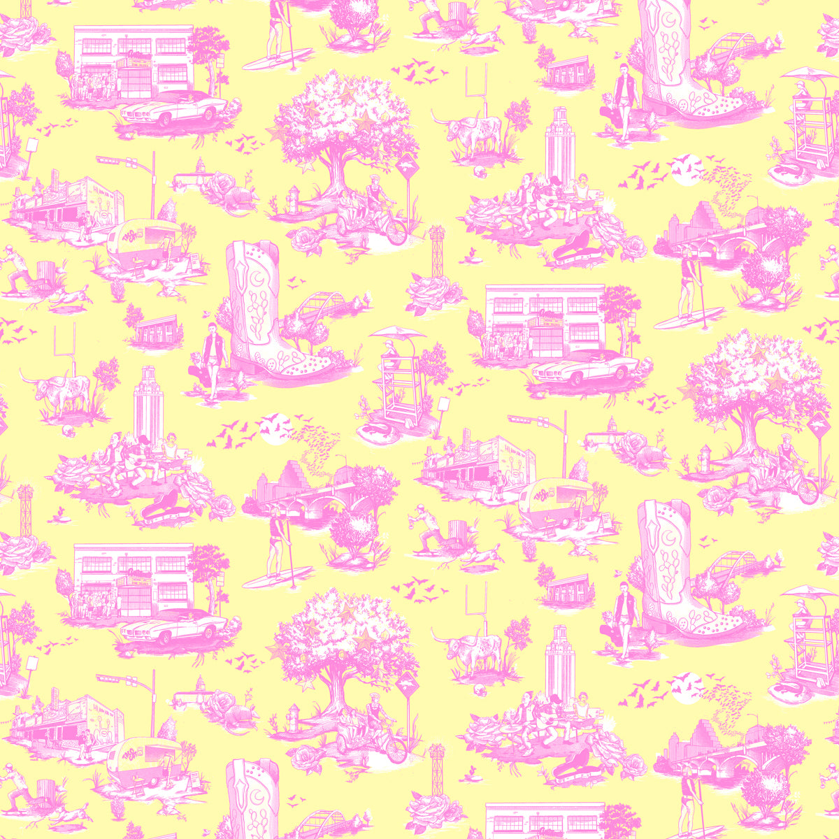 Austin Toile in Pink Lemonade