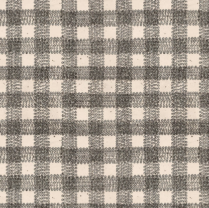 Dot Gingham in Natural-Black