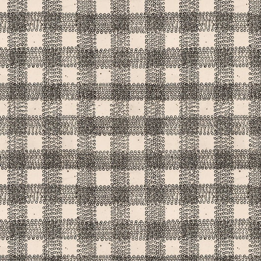 Dot Gingham in Natural-Black