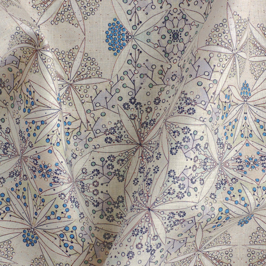 Bloomful Geometry in Powder Blue Textile