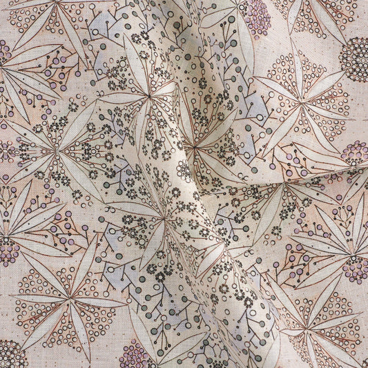 Bloomful Geometry in Wisteria-Celadon Textile