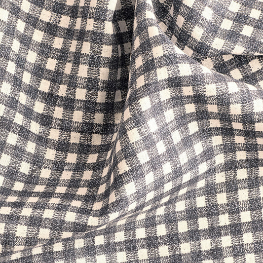 Dot Gingham in Natural-Black Textile