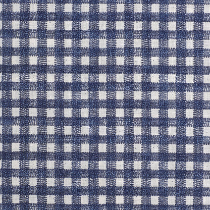 Dot Gingham in White-Cobalt Textile