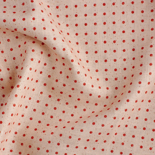 Peg Dot in Bisque-Vermillion Textile