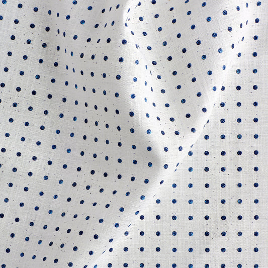 Peg Dot in White-Cobalt Textile