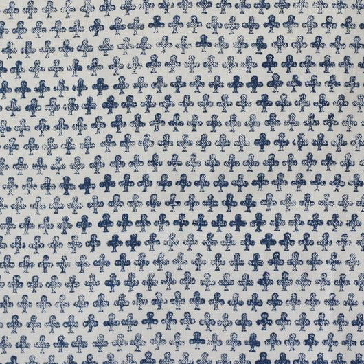 Indian Clover in Dark Indigo Textile