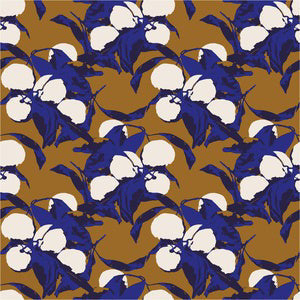 Orchard in Blue Textile